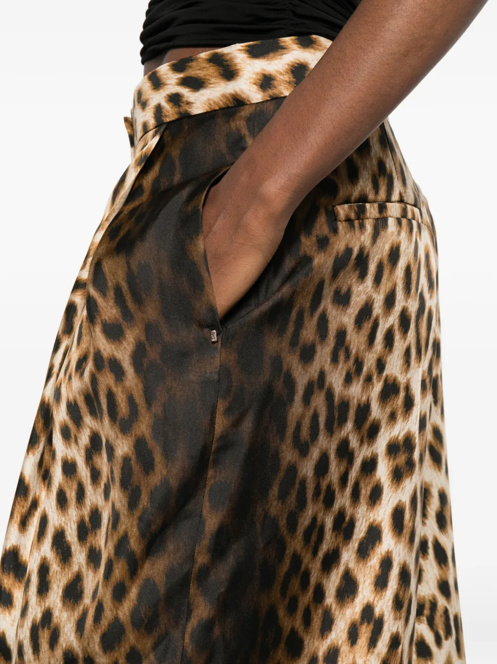 Sportmax Broek met luipaardprint Beige