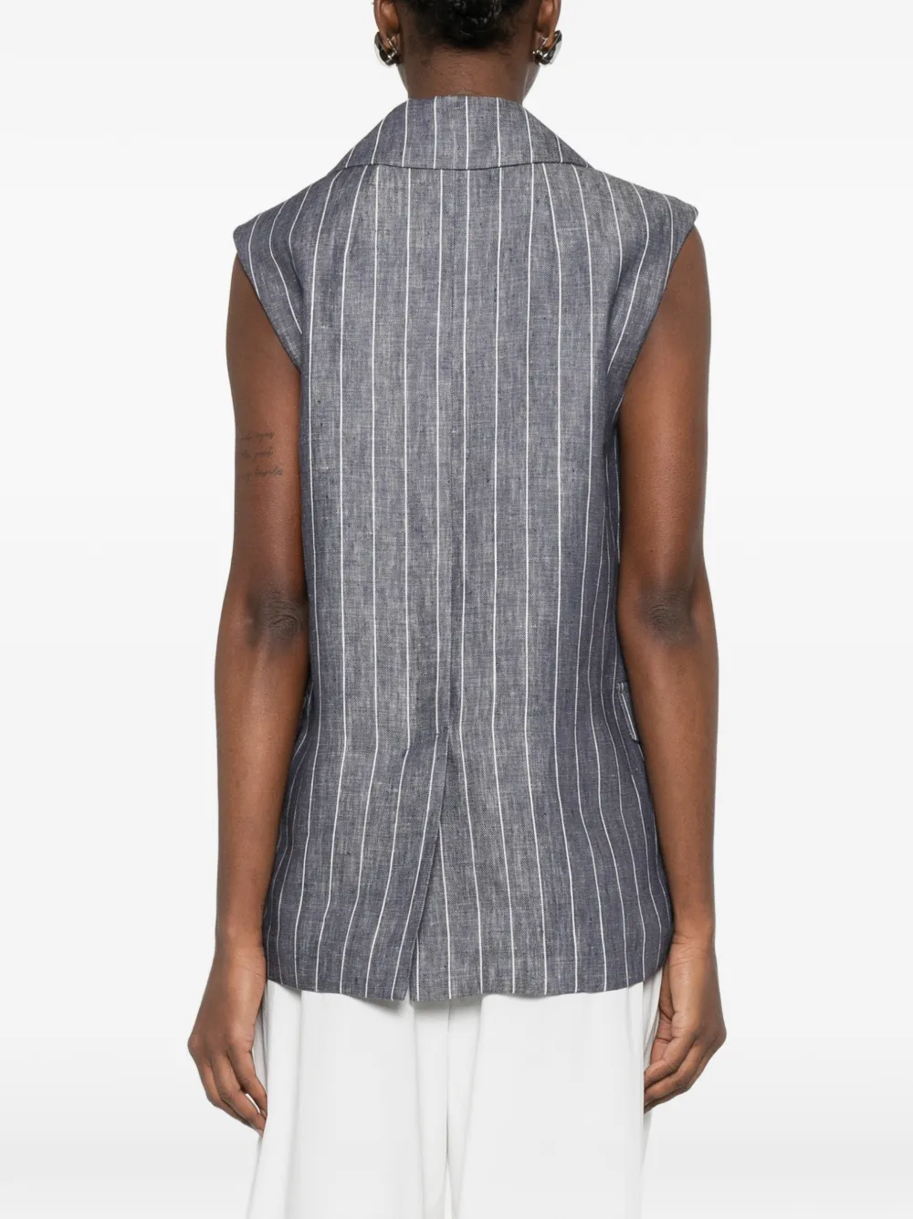 Striped Button Vest