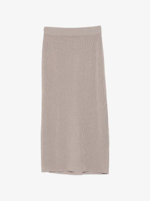 Alysi perforated midi skirt
