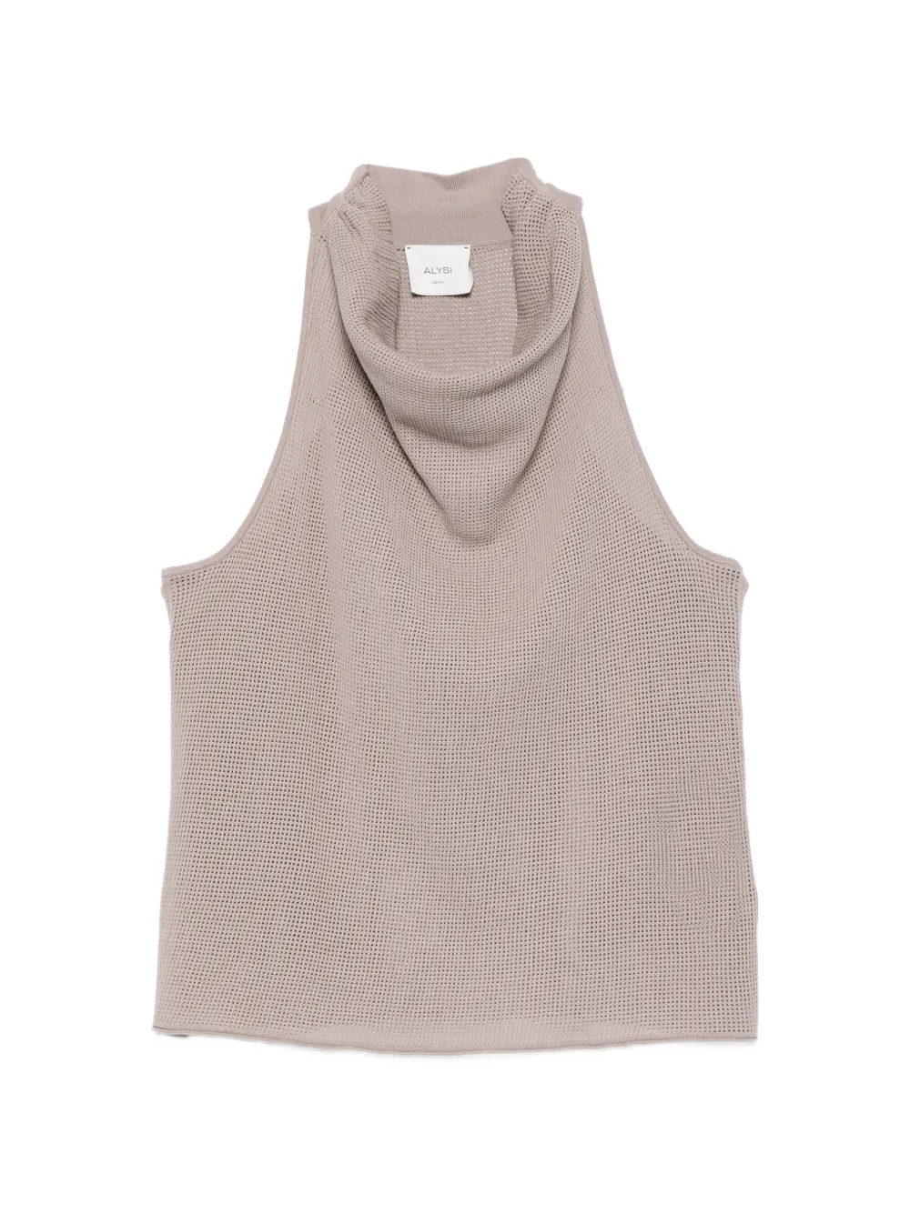 Alysi Canotta con scollo drappeggiato - Grigio