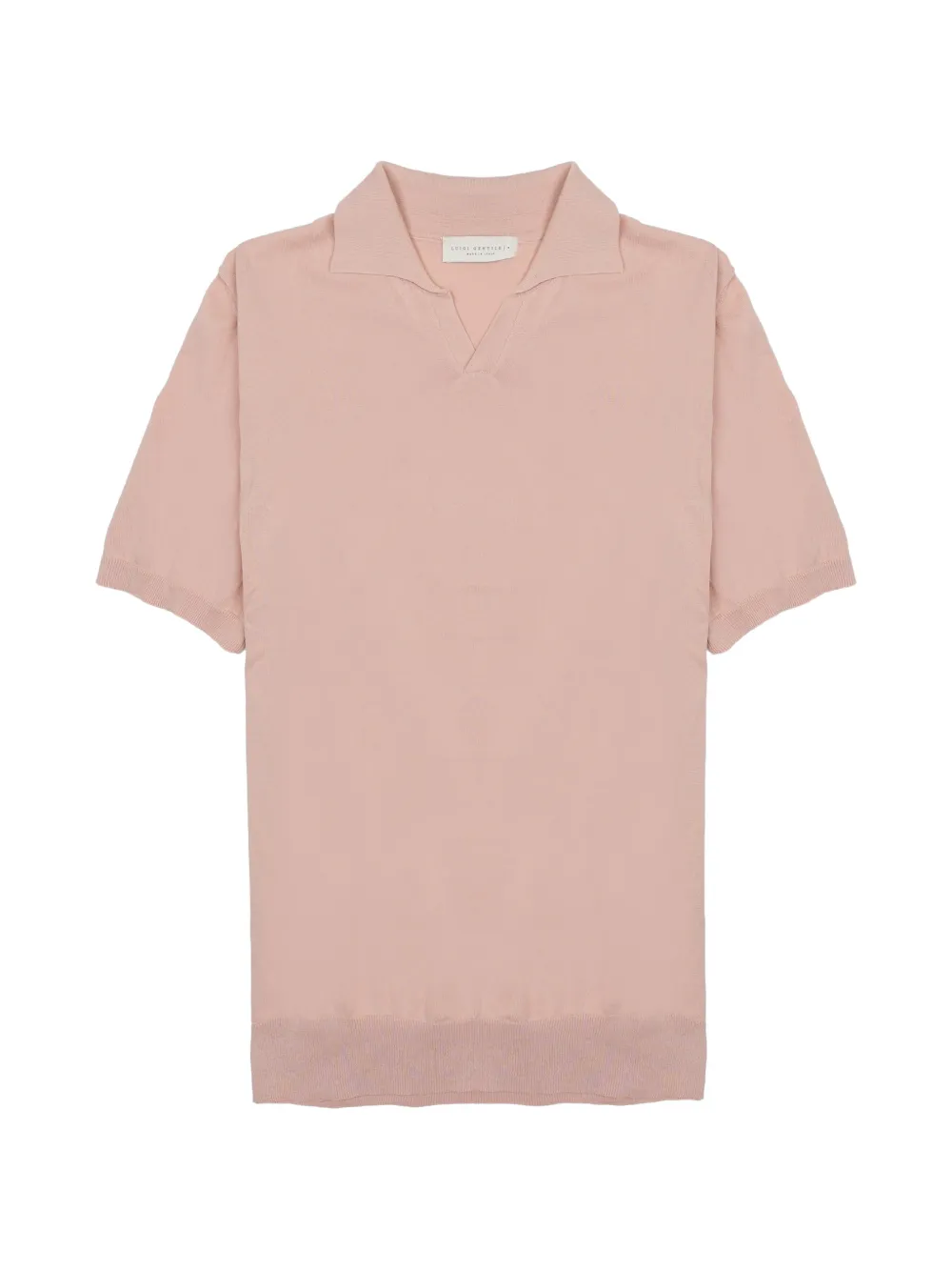 LUIGI GENTILE fine-knit short-sleeve T-shirt - Rosa