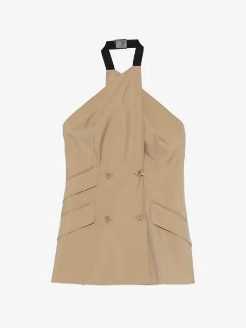 Max Mara double-breasted halterneck waistcoat