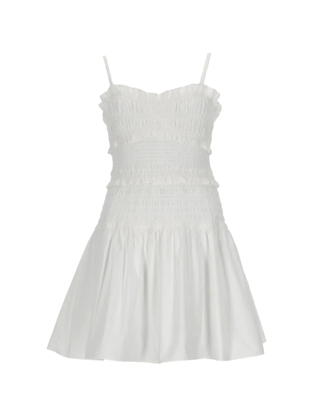 Michael Michael Kors ruffled smocked mini dress - Bianco