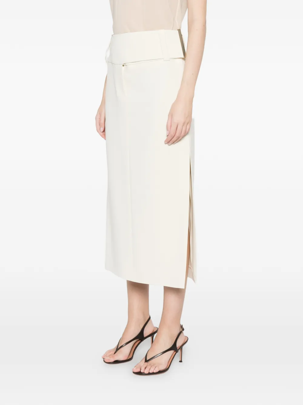  Sportmax Straight Midi Skirt - Neutrals 