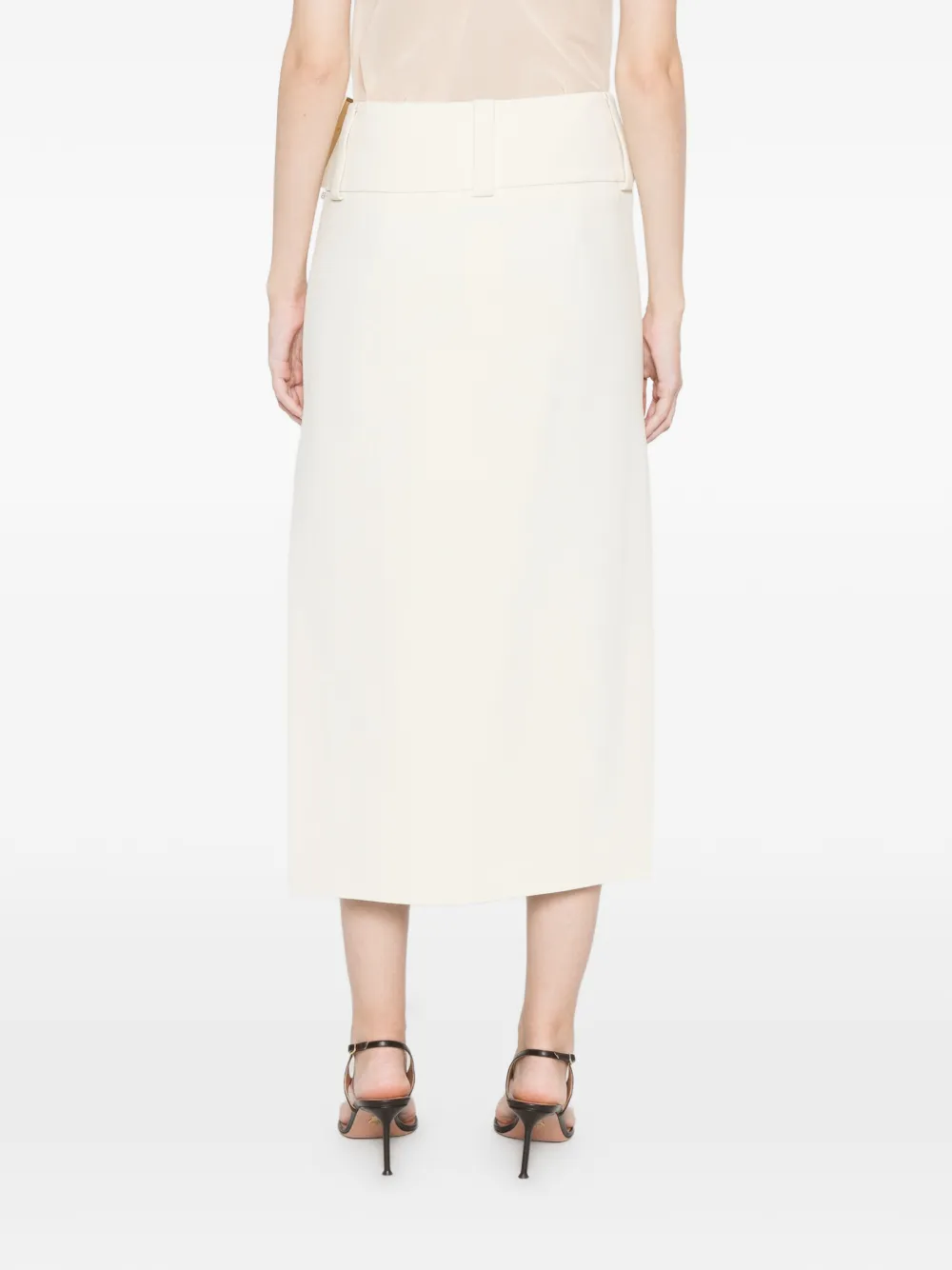 Sportmax Straight Midi Skirt in Neutrals, view 4