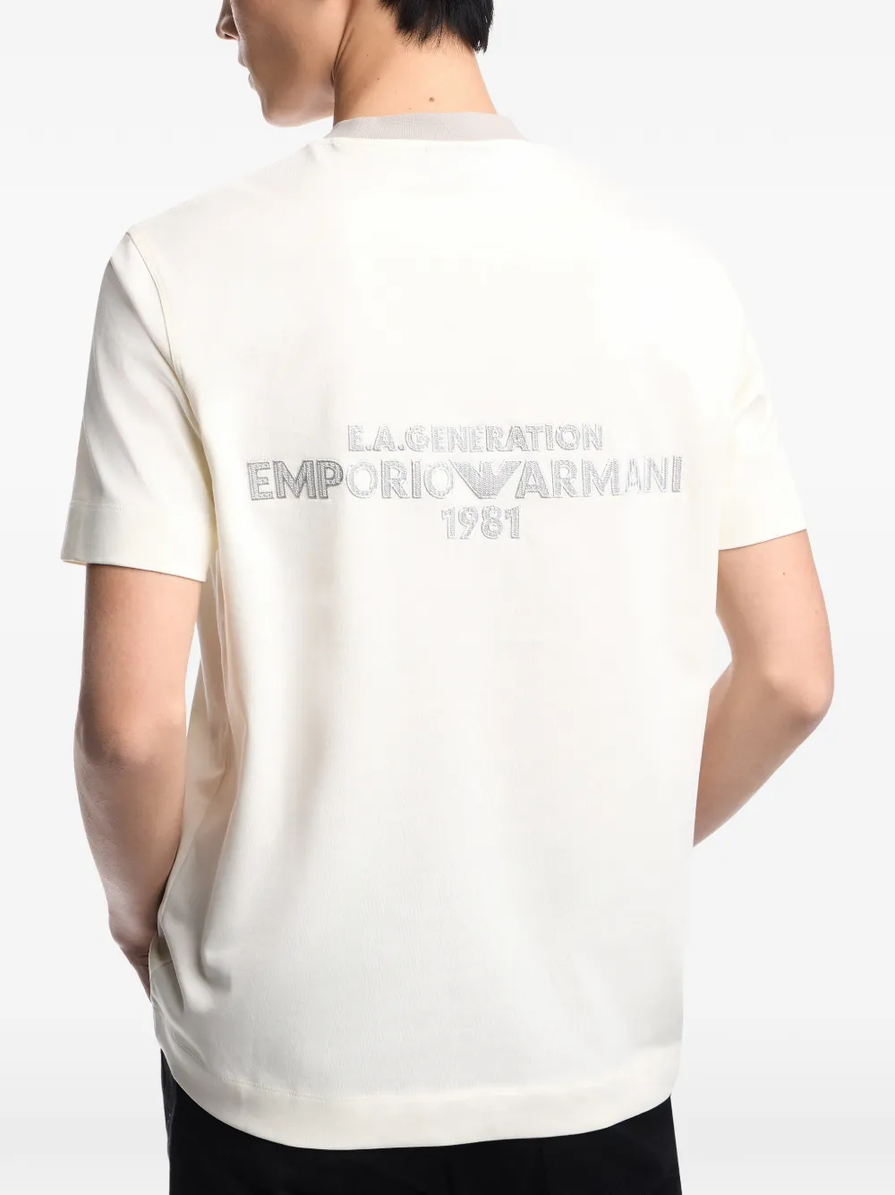 Emporio Armani T-shirt met korte mouwen Beige