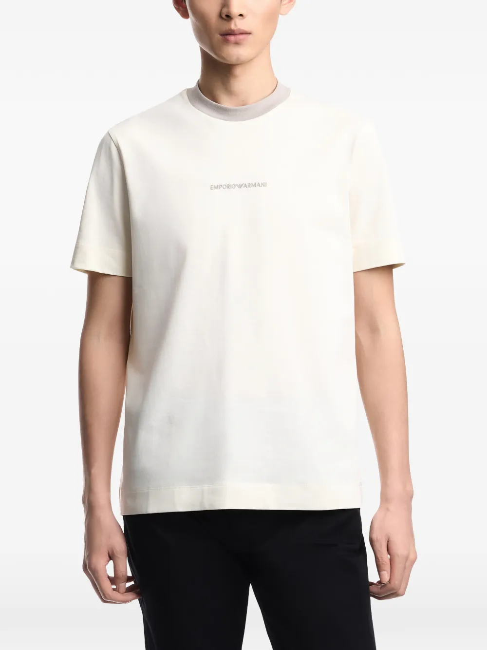 Emporio Armani T-shirt met korte mouwen Beige