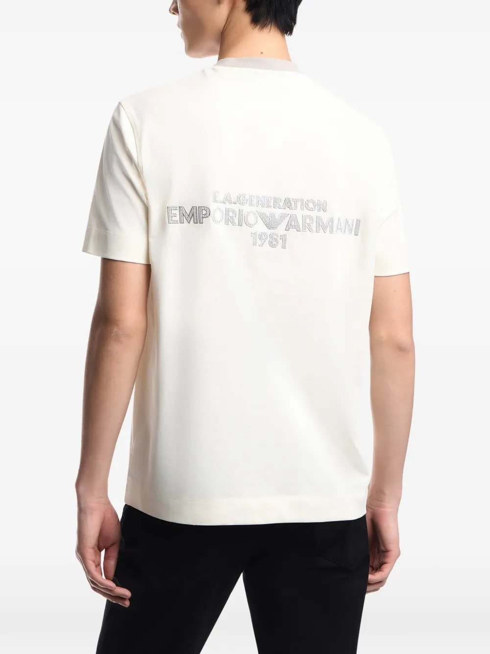 Emporio Armani T-shirt met korte mouwen Beige