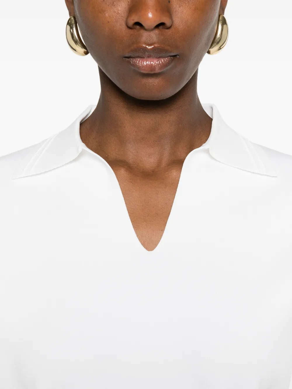 Max Mara T-shirt met V-hals Wit