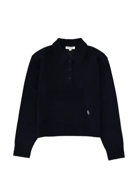 Sporty & Rich button cashmere polo shirt