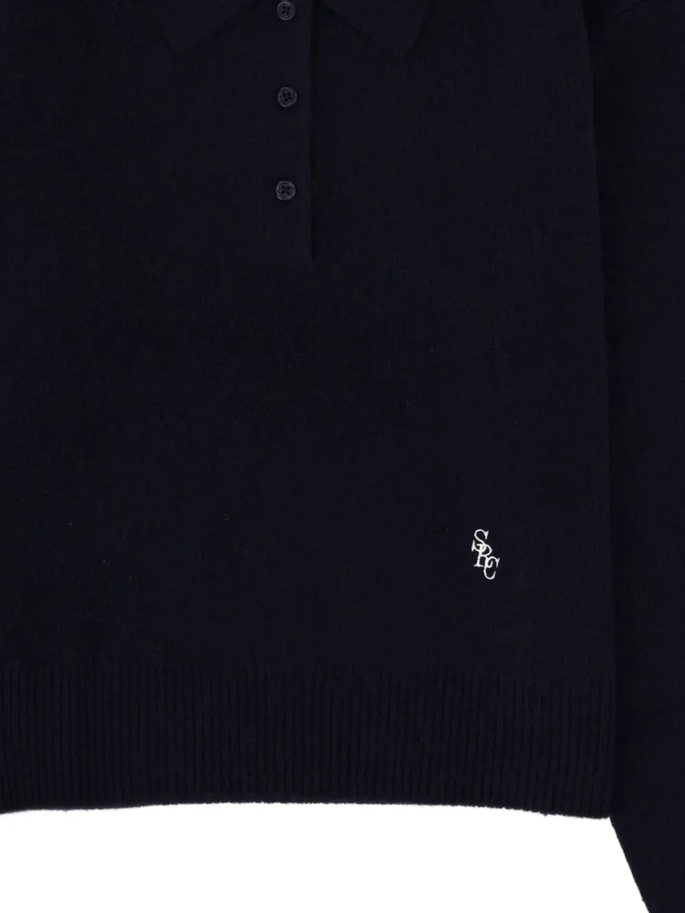 Sporty & Rich Kasjmier poloshirt met knopen Blauw