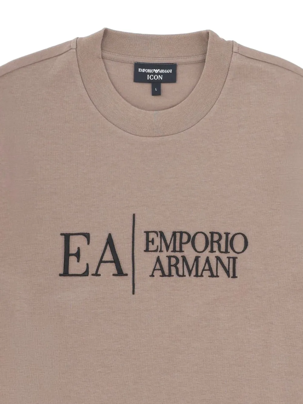Emporio Armani T-shirt met ronde hals Beige