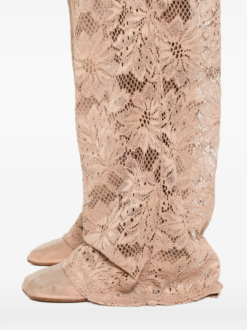Sportmax Broek met bloemenkant Roze