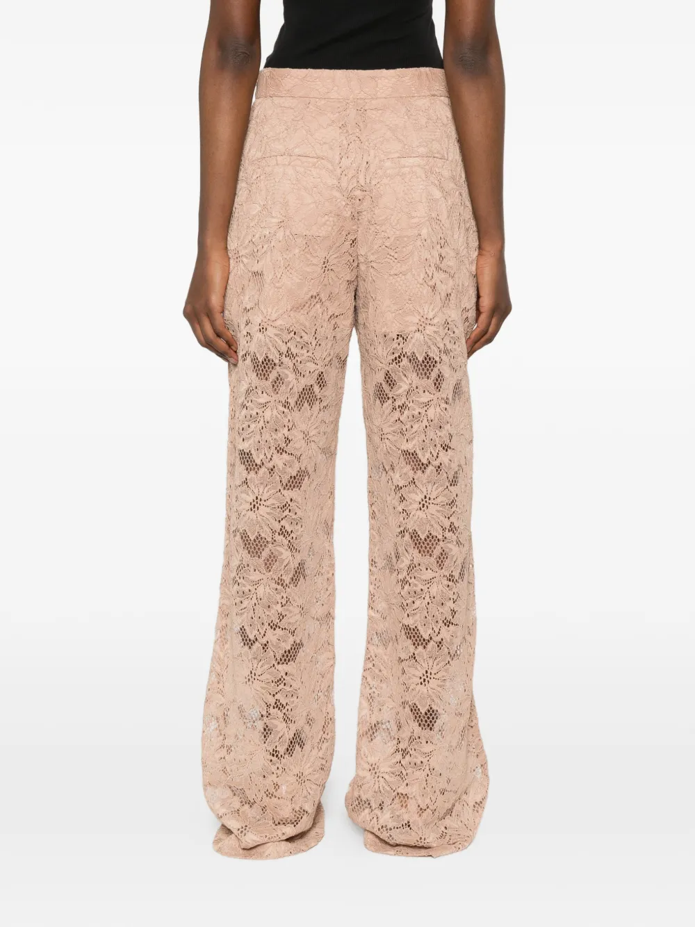 Sportmax Broek met bloemenkant Roze