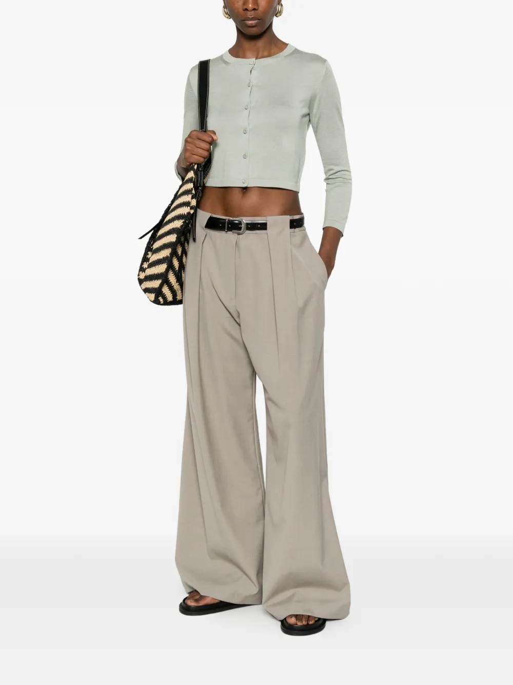 Max Mara Vest met knopen Groen