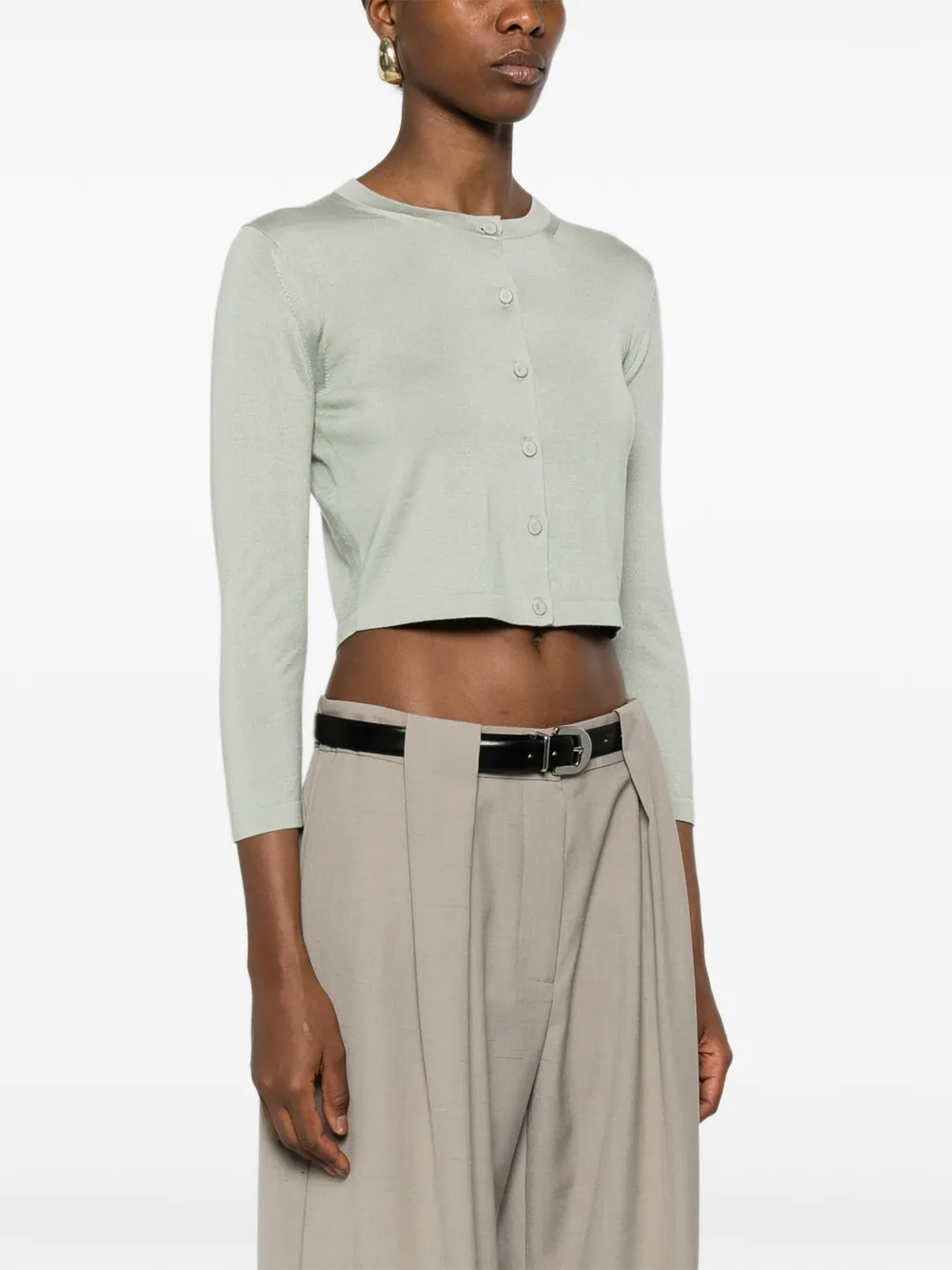 Max Mara Vest met knopen Groen