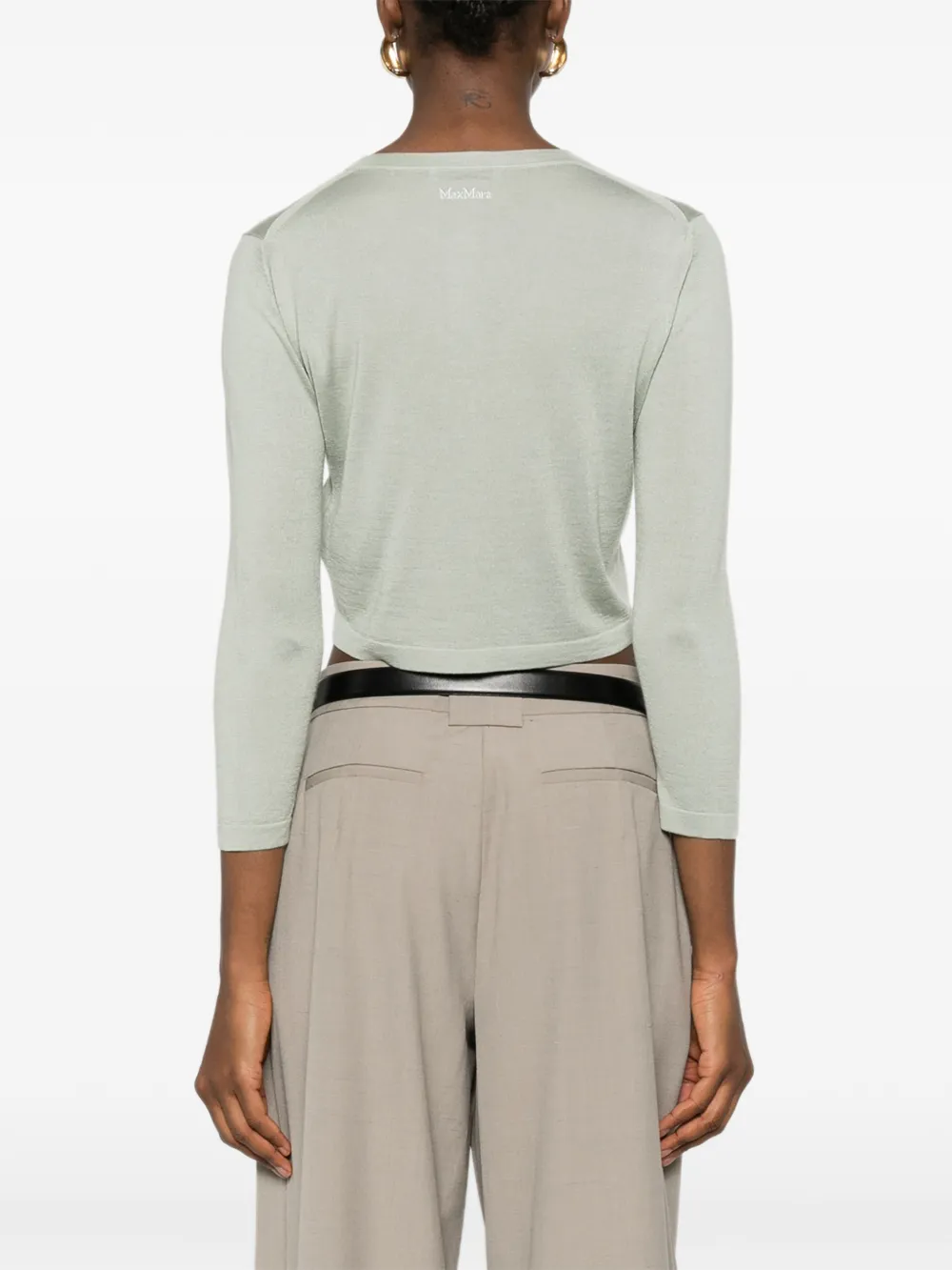 Max Mara Vest met knopen Groen