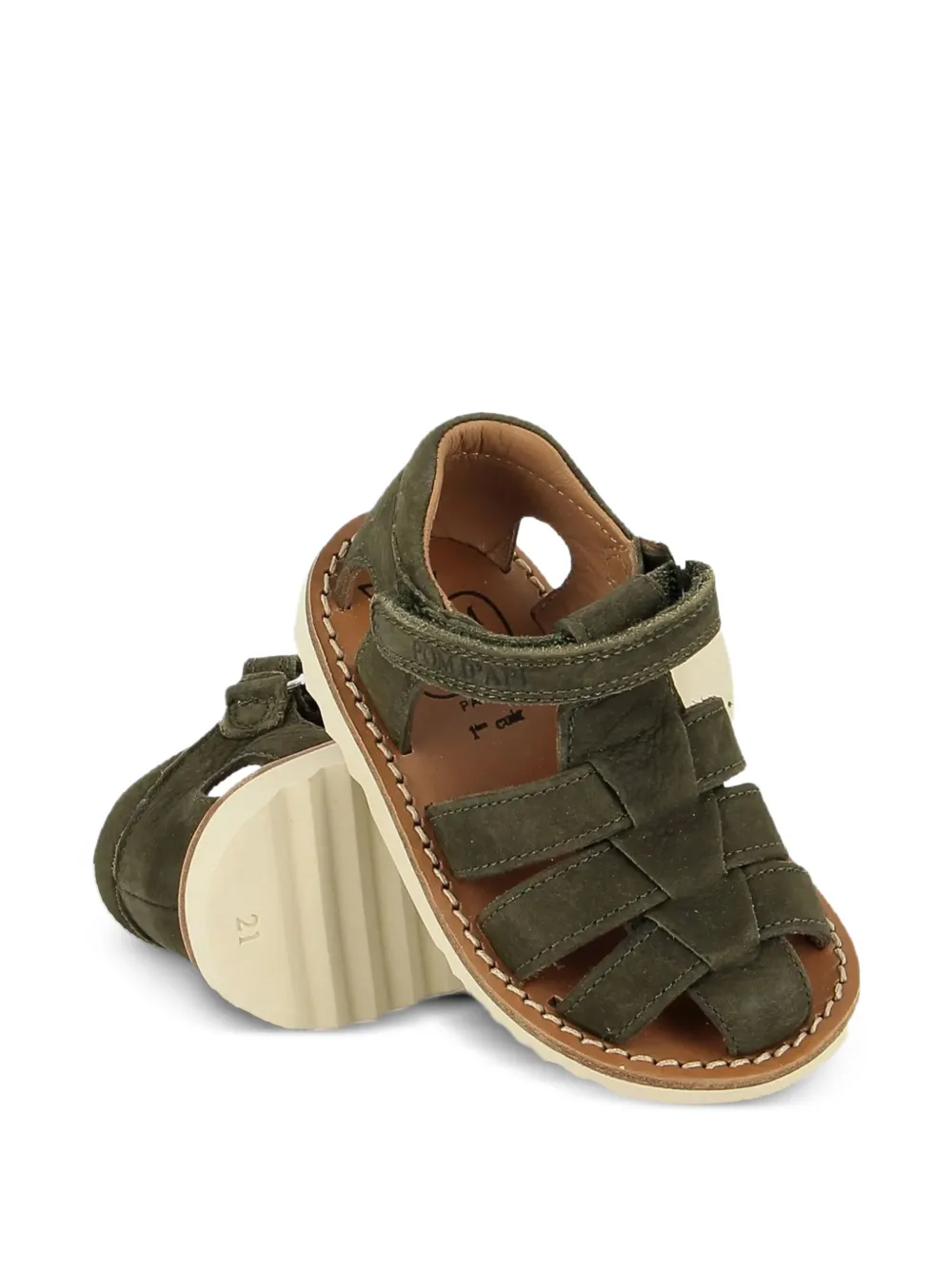 Pom D'api Sandalen met klittenband Groen