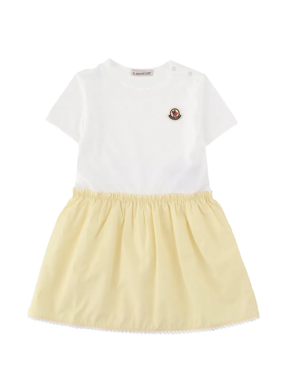 Moncler Enfant Jurk met logopatch Wit