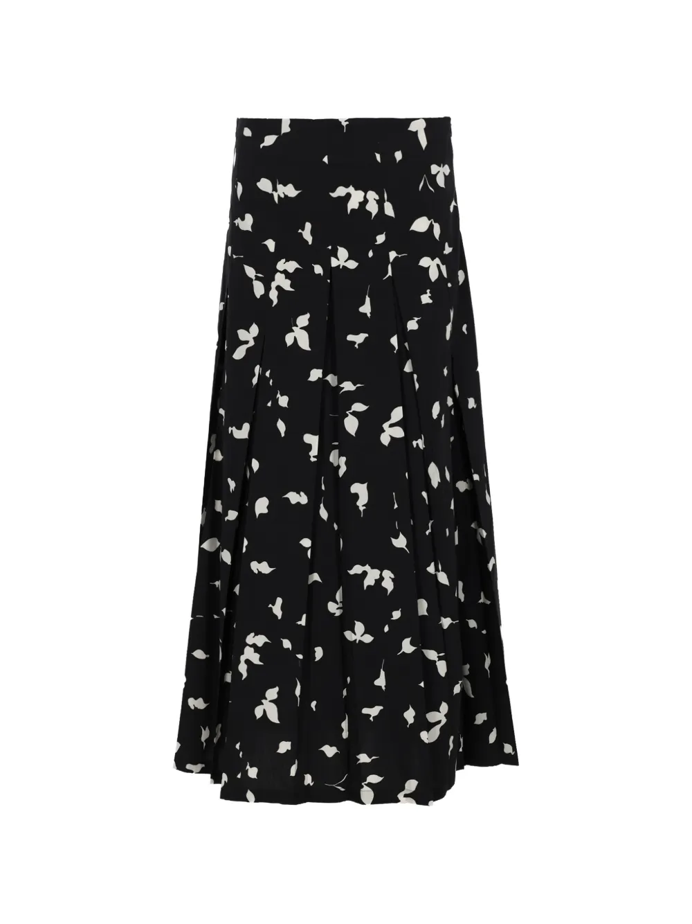 Alysi pleated floral skirt - Nero
