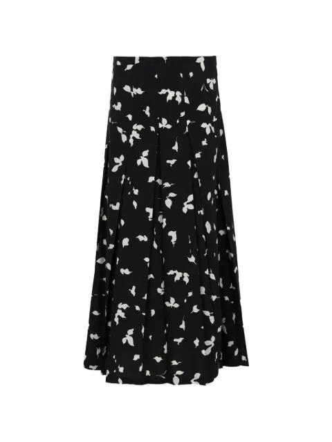 Alysi pleated floral skirt