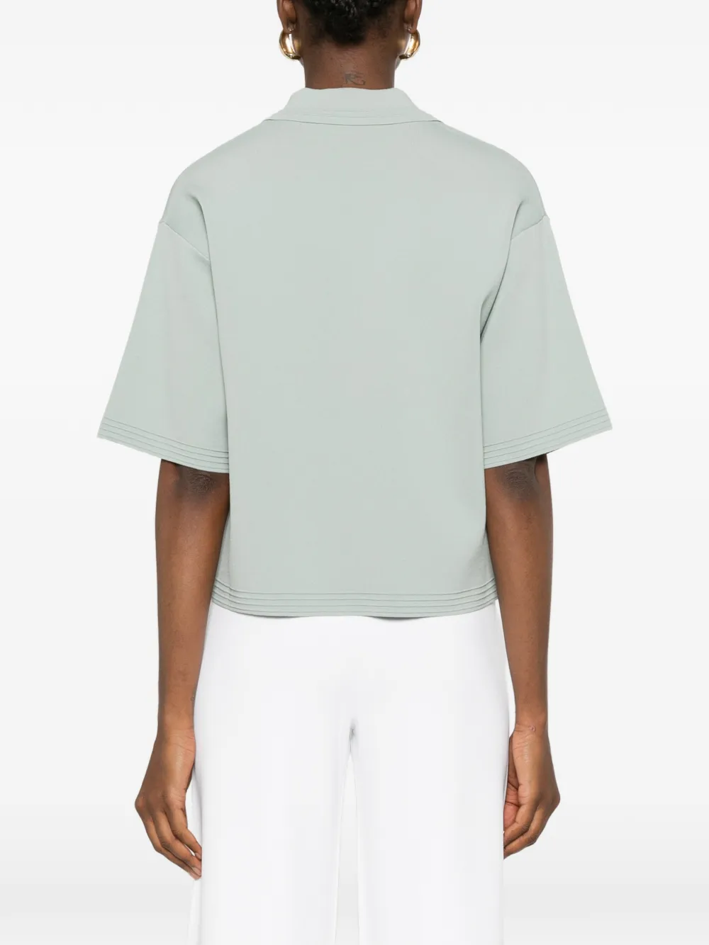 Max Mara T-shirt met V-hals Groen