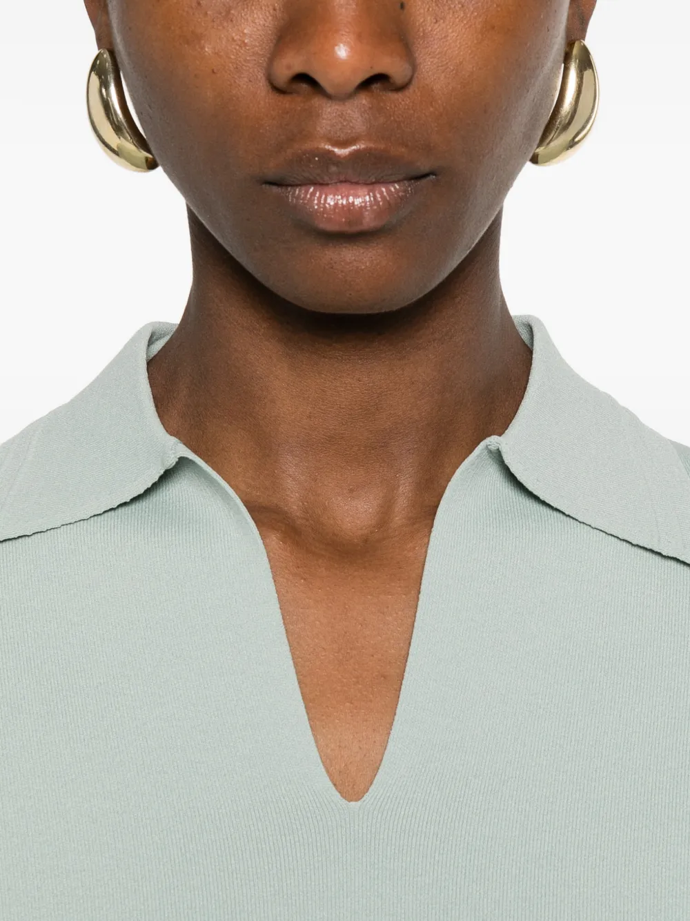 Max Mara T-shirt met V-hals Groen