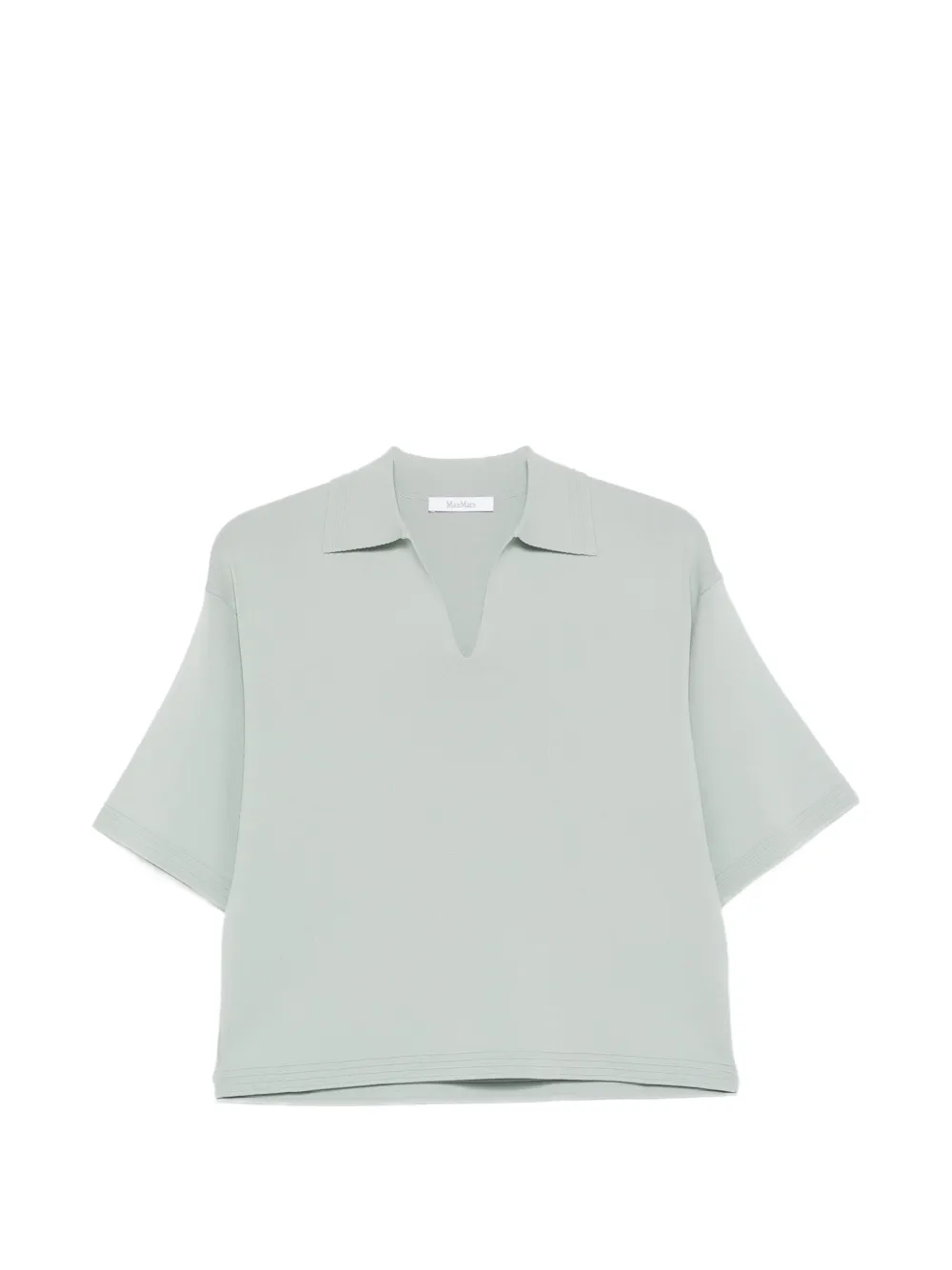 Max Mara T-shirt met V-hals Groen