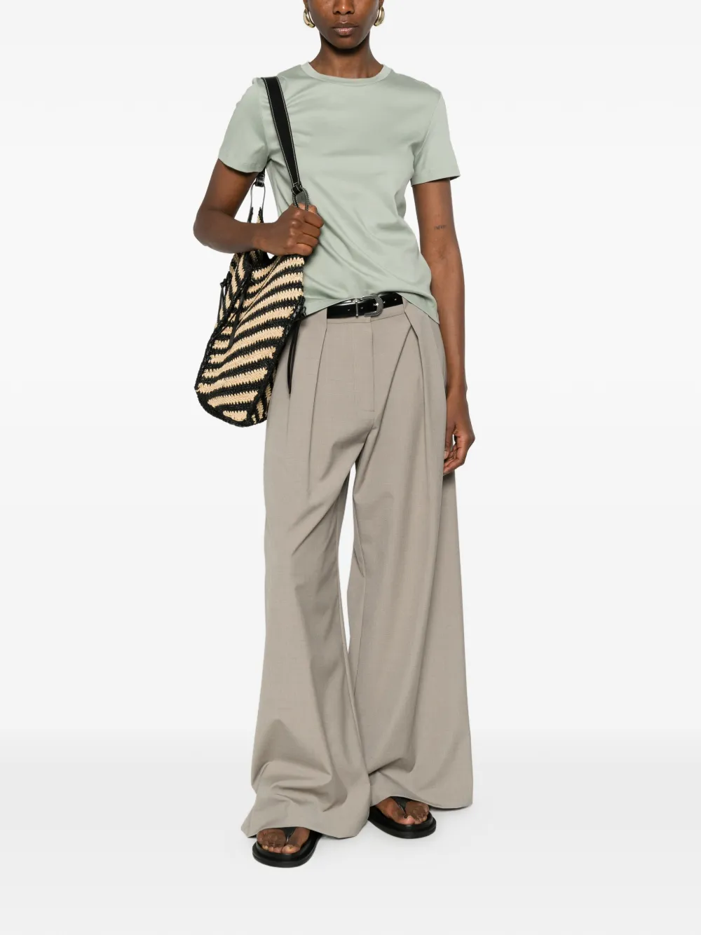 Max Mara T-shirt met ronde hals Groen