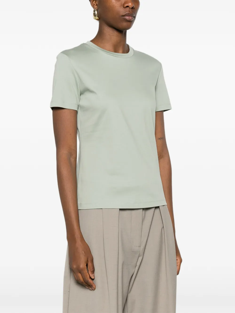 Max Mara T-shirt met ronde hals Groen