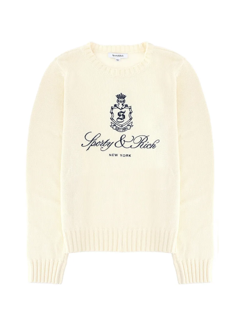 Sporty & Rich Pullover mit Logo - Nude