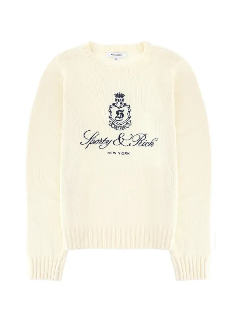 Sporty & Rich Gebreide trui met logo