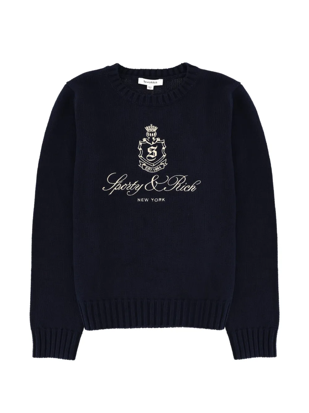 Sporty & Rich Pullover mit rundem Ausschnitt - Blau