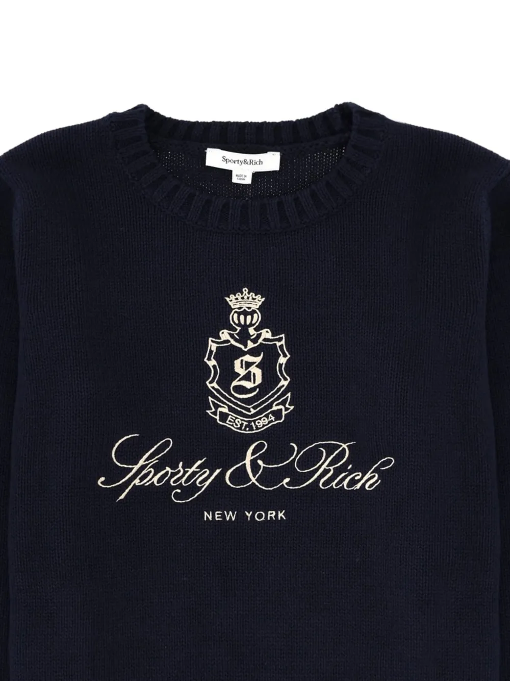 Sporty & Rich Trui met ronde hals Blauw