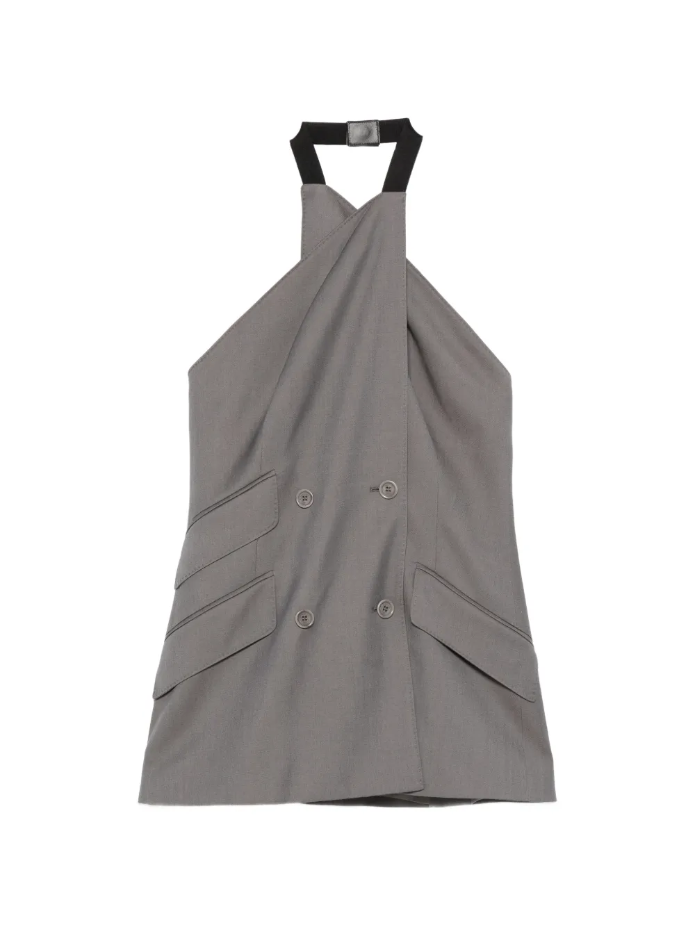 Max Mara double-breasted waistcoat - Grey