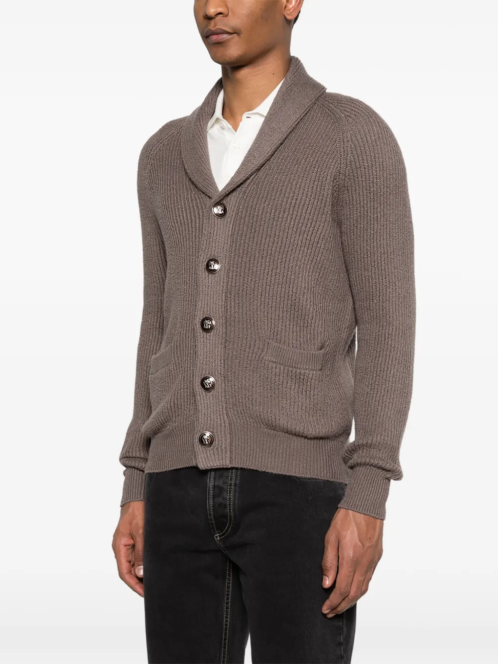 Shawl-Collar Cardigan