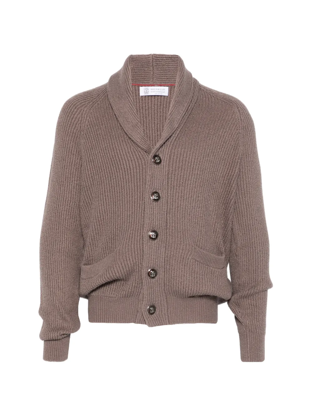 Brunello Cucinelli shawl-collar cardigan - Marrone