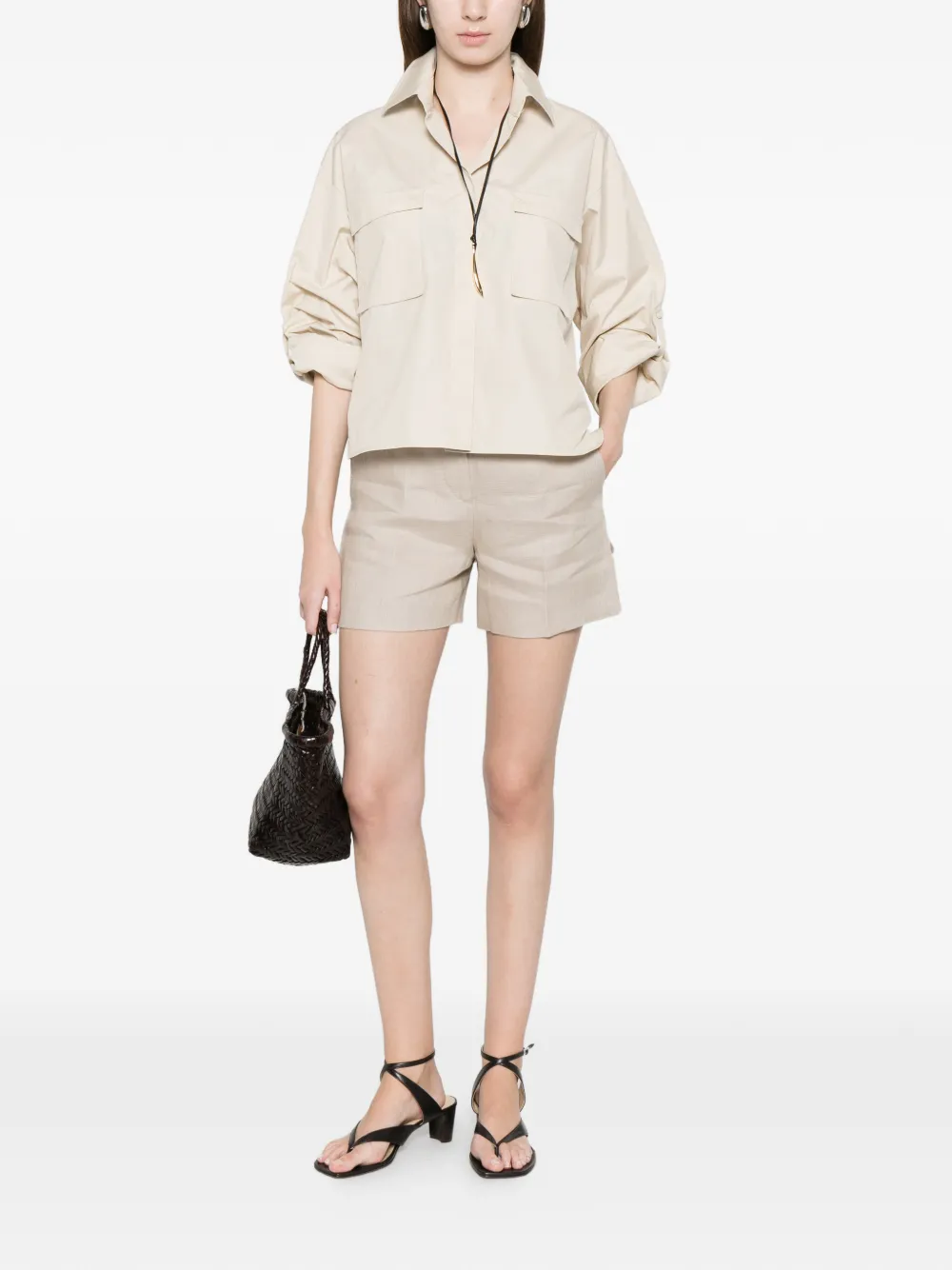  Max Mara Tailored Shorts - Neutrals 