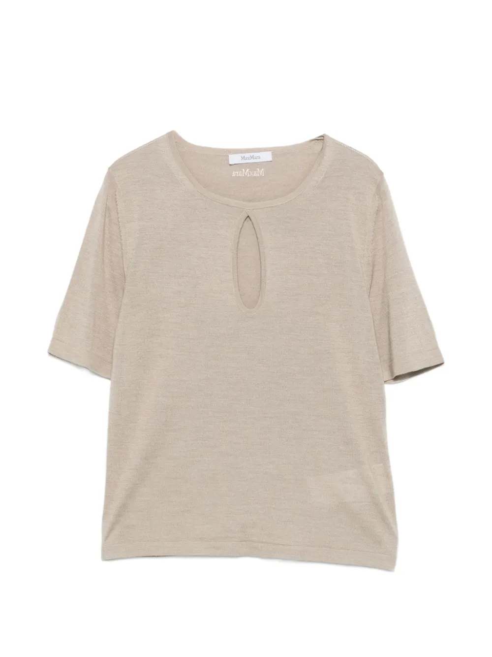 Max Mara cut-out T-shirt - Neutrals