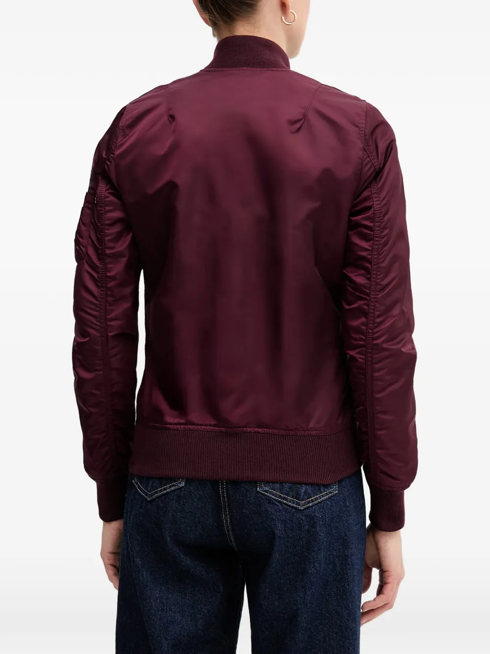 Alpha Industries Bomberjack met ritszak Paars