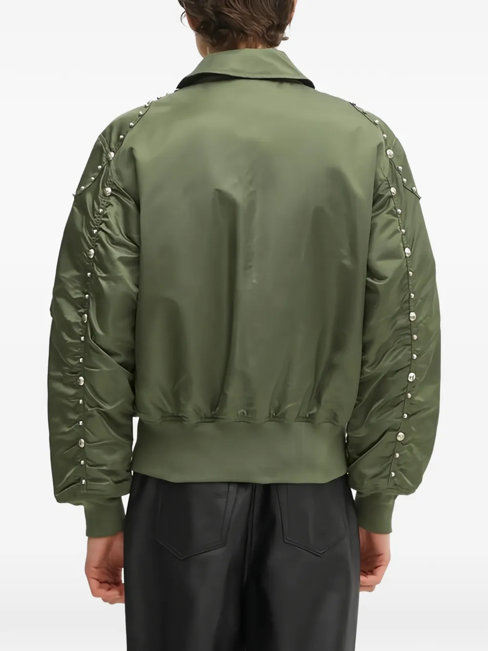 Alpha Industries x Thug Club bomberjack met logopatch Groen