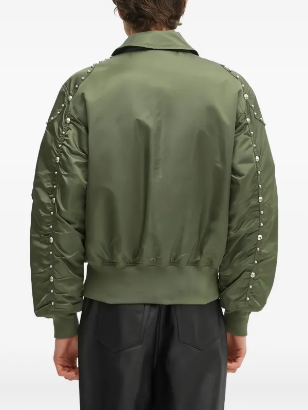 Alpha Industries x Thug Club logo-patch Bomber Jacket | Green