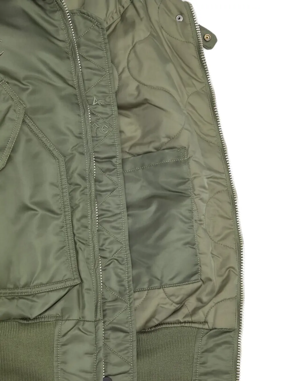Alpha Industries x Thug Club logo-patch Bomber Jacket | Green