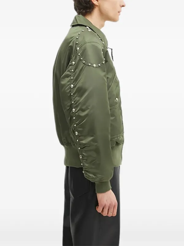 Alpha Industries x Thug Club logo-patch Bomber Jacket | Green