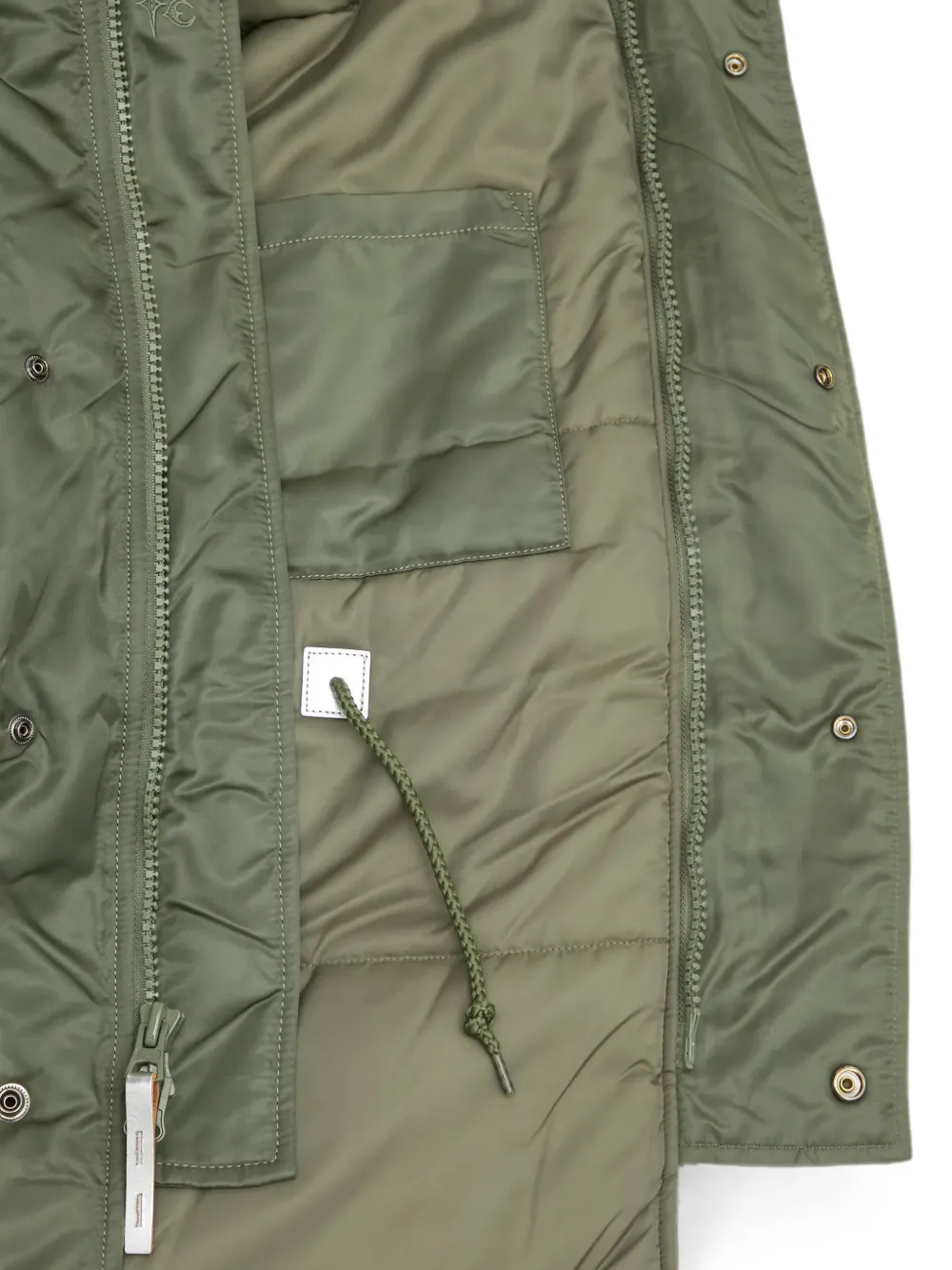Alpha Industries x Thug Club hooded stud-embellished jacket Groen