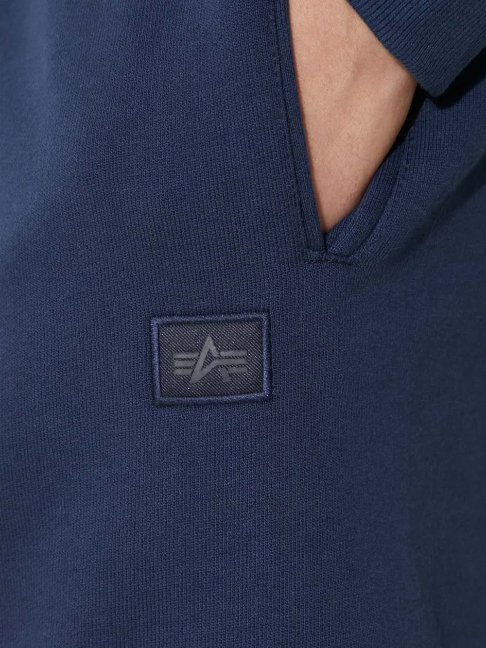 Alpha Industries Shorts met trekkoord en logo-patch Blauw