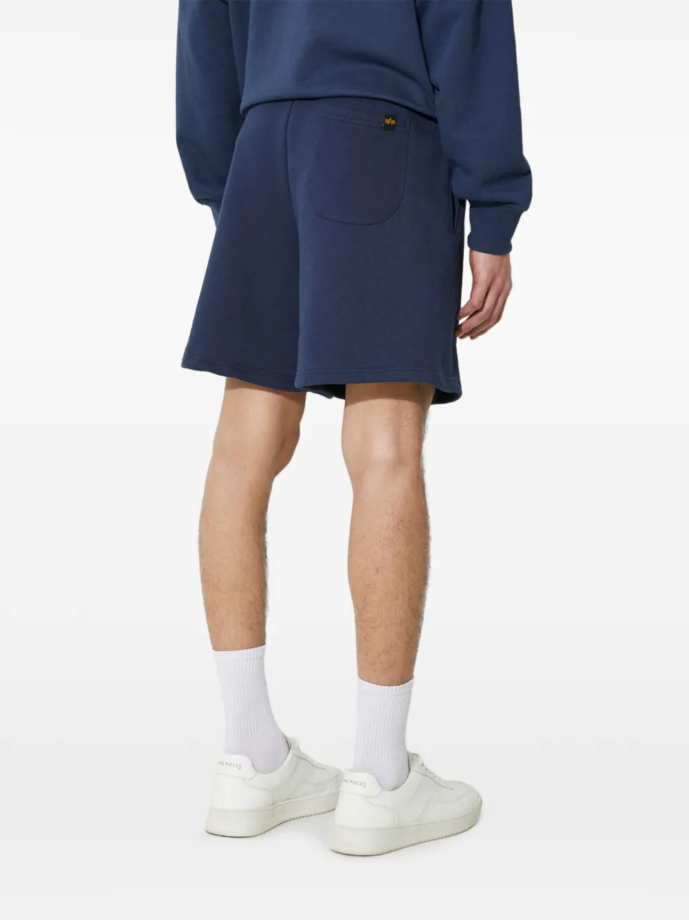 Alpha Industries Shorts met trekkoord en logo-patch Blauw