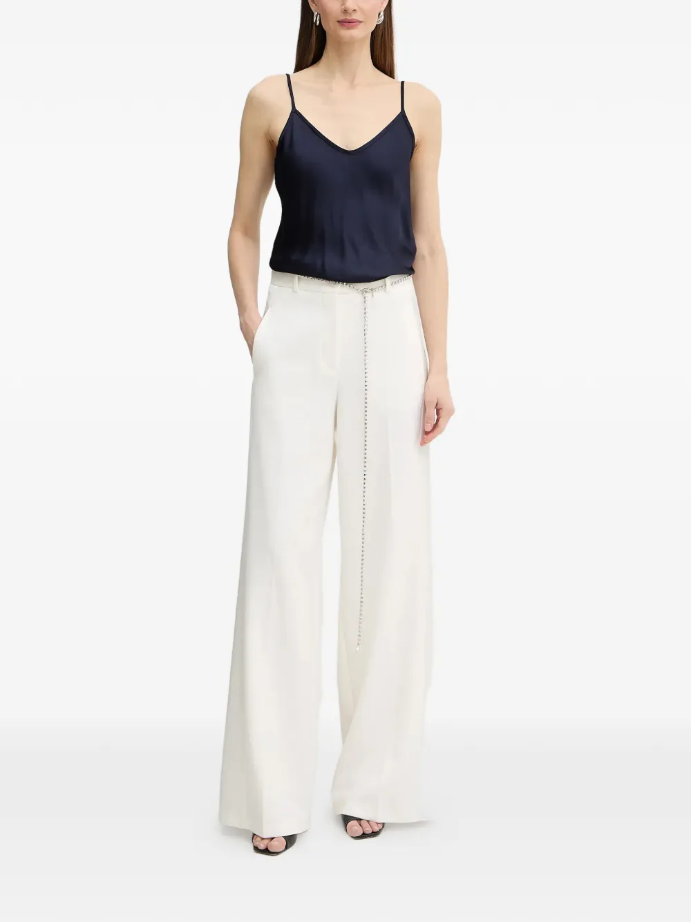 PINKO Verfraaide broek Wit