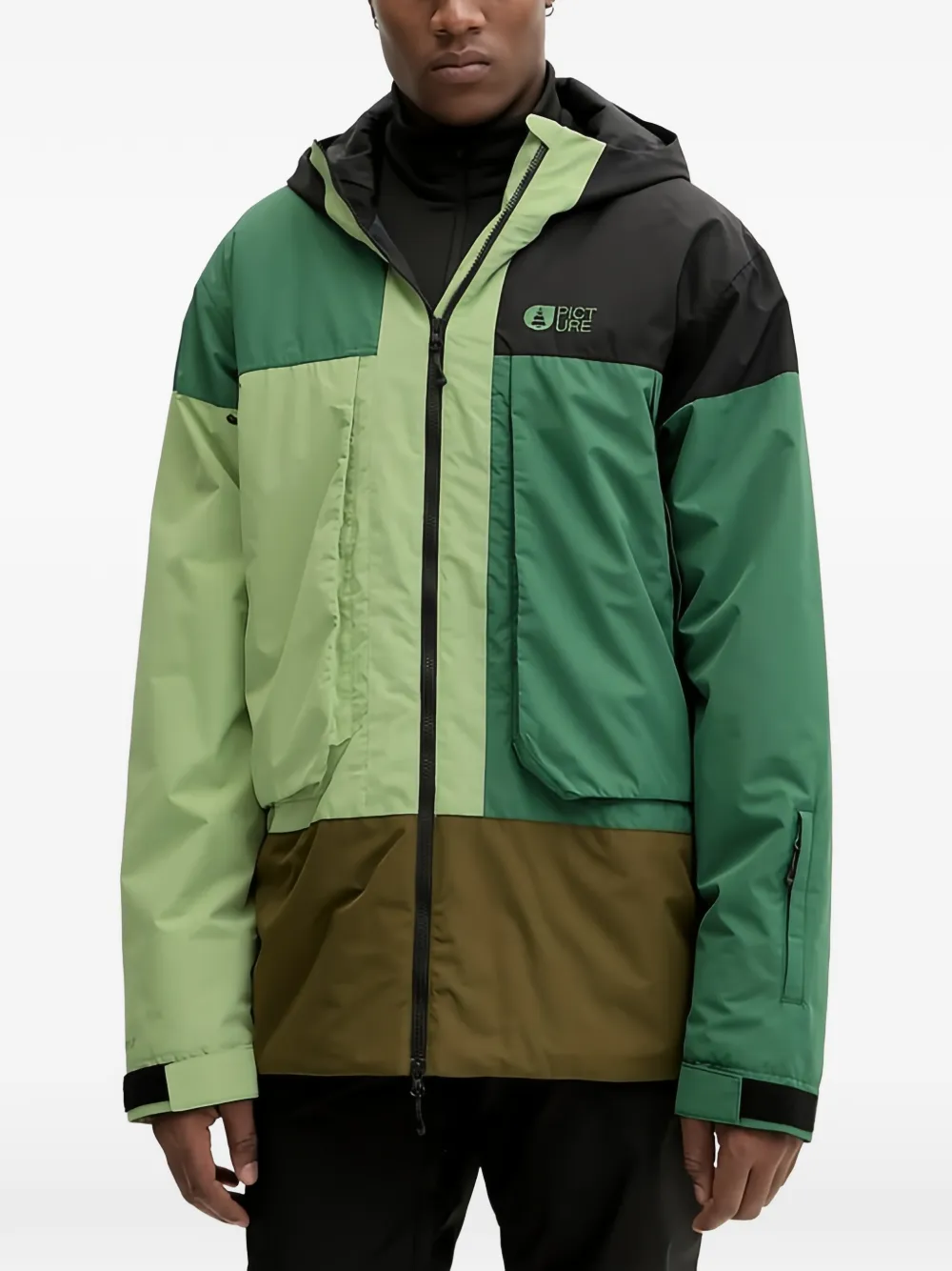 PICTURE hooded colour-block jacket - Grün