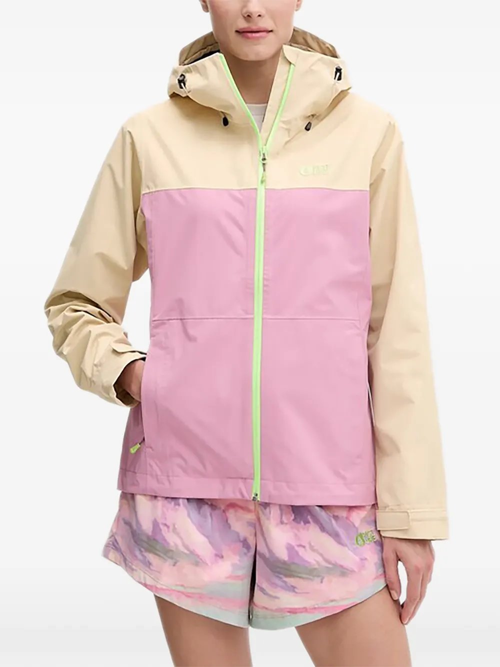 PICTURE hooded colour-block jacket - Rosa